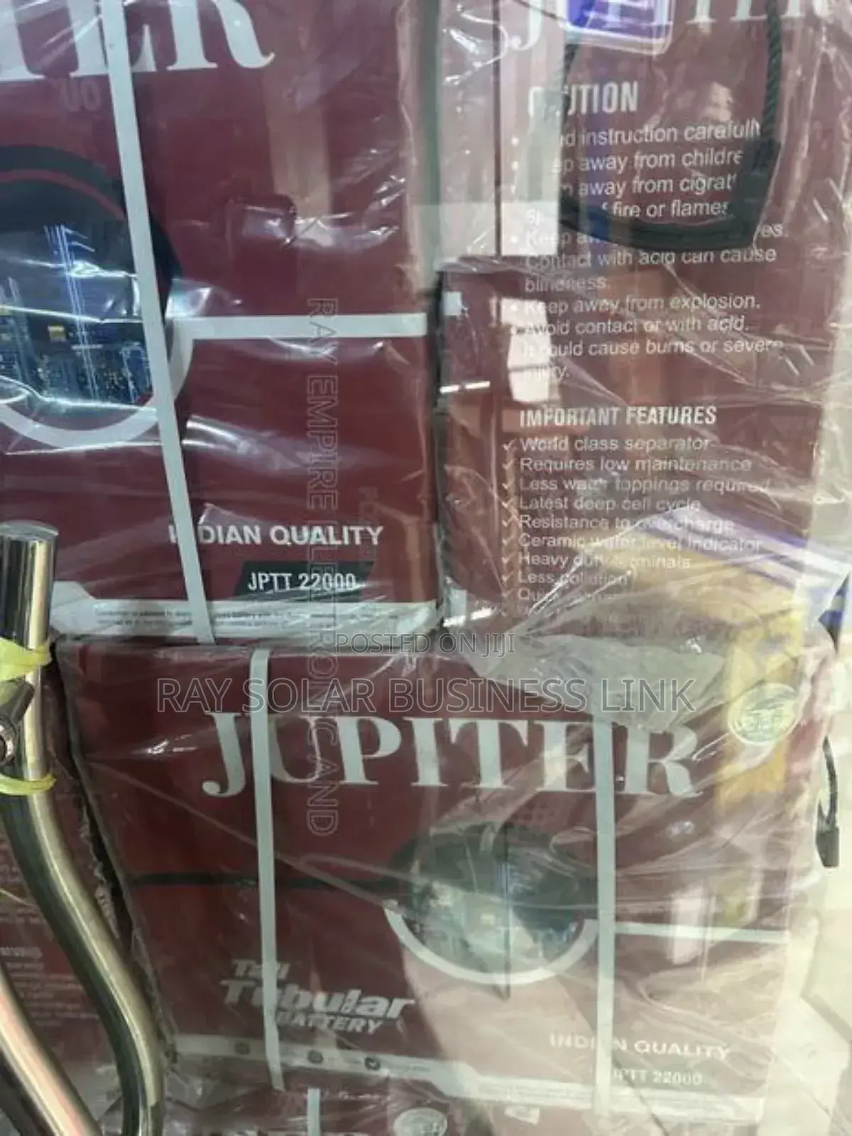 Jupiter 220ah Tubular Battery