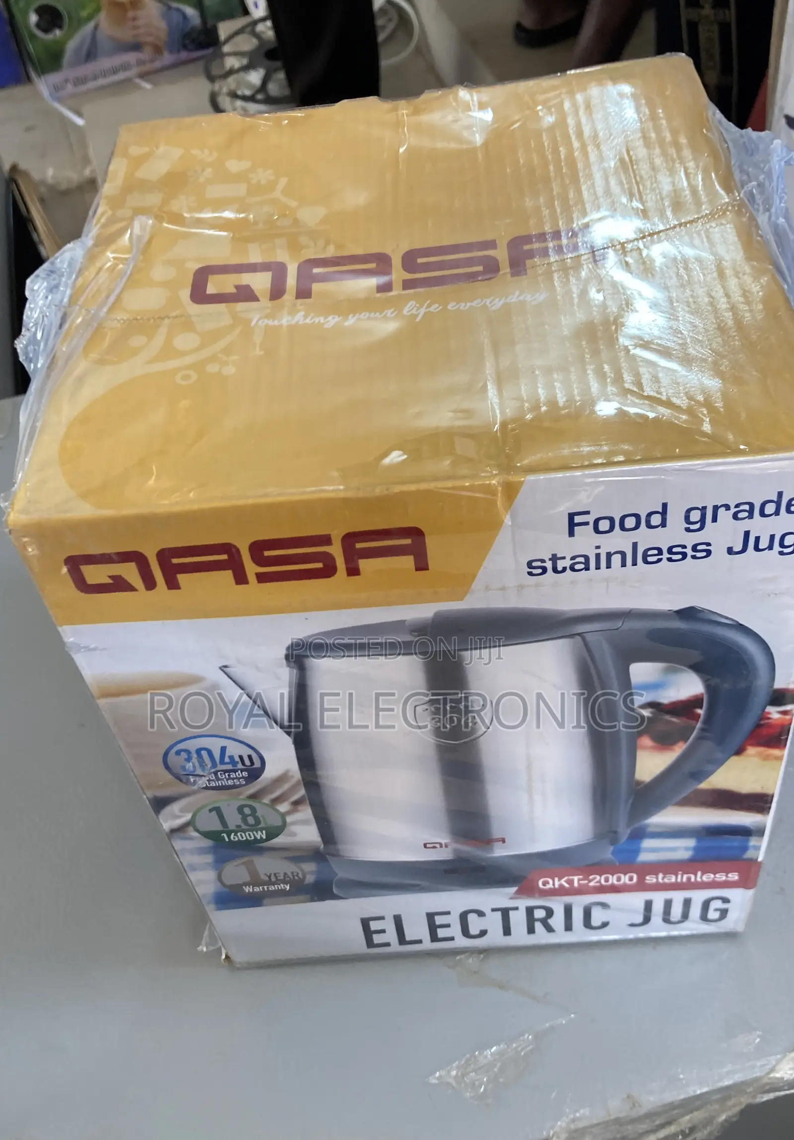 Qasa Electric Jug (Stainless) 1.8l Qkt-2000 Stainless