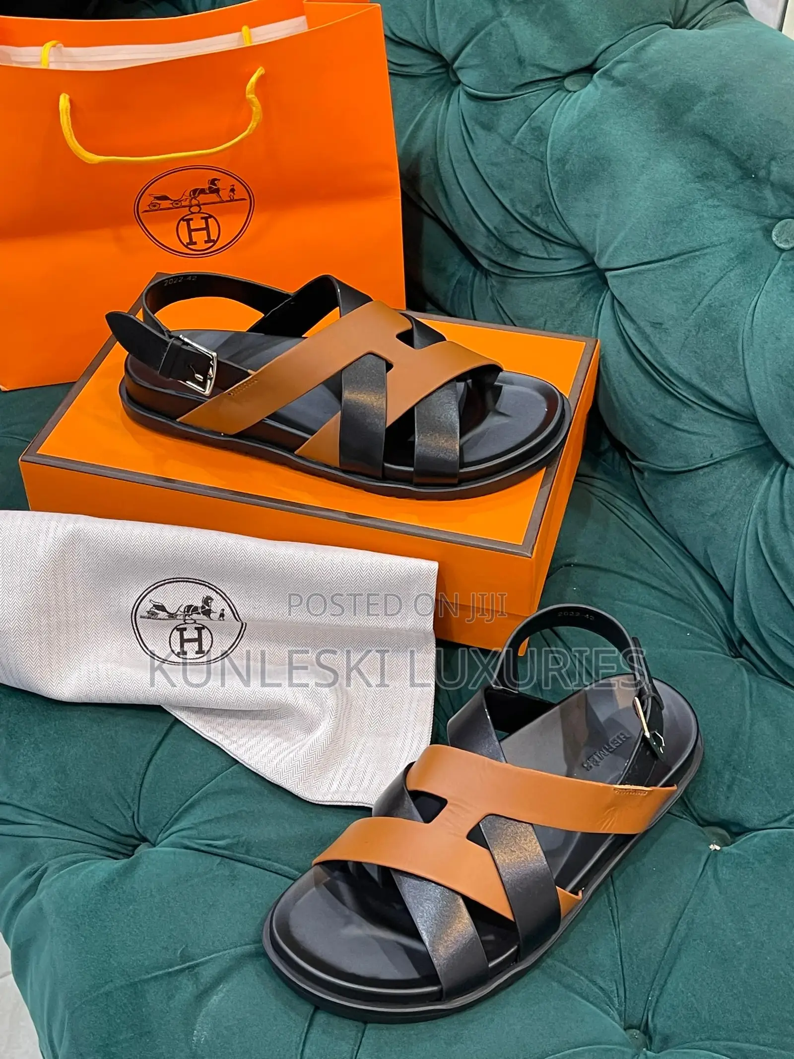 Original Izmir Hermes Leather Men Sandals Collection