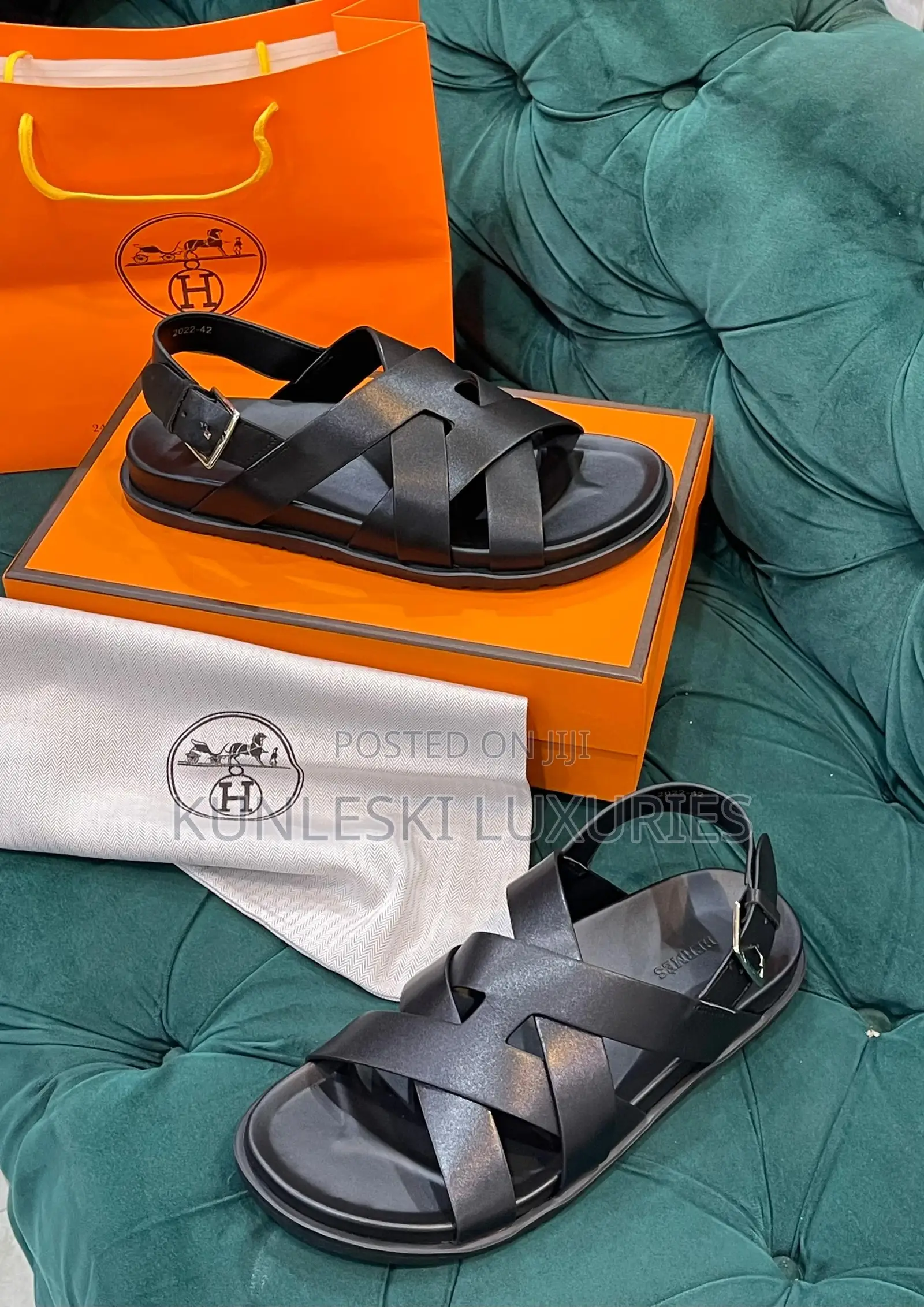 Original Izmir Hermes Leather Men Sandals Collection