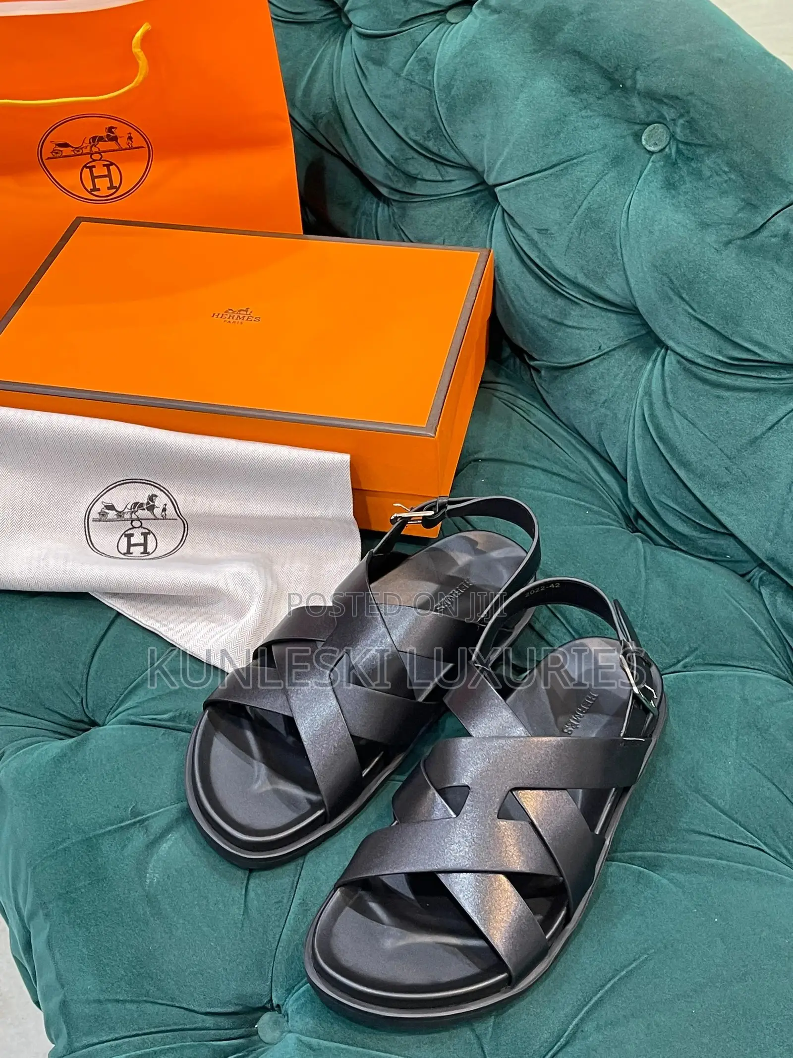 Original Izmir Hermes Leather Men Sandals Collection