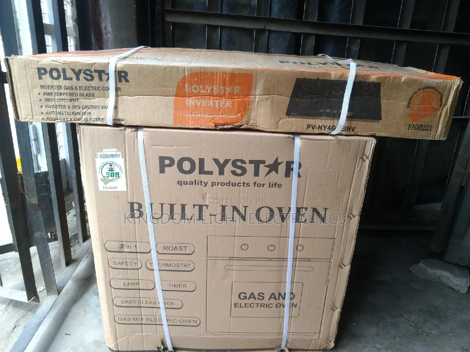 Polystar Oven,Elect and Gas With Inbuilt Inverter Gas Cooker