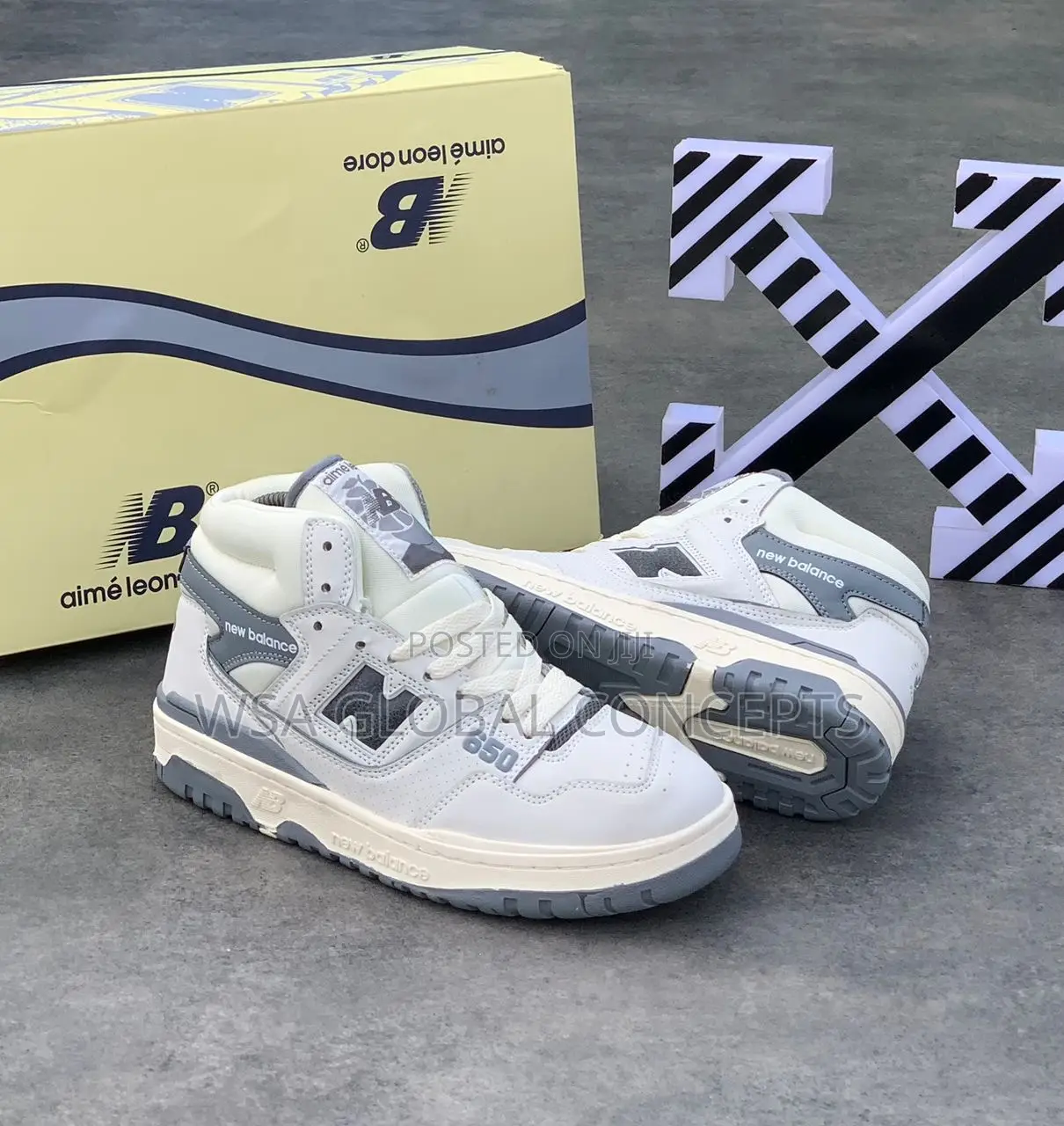 Aime Leon Dore X New Balance 650R Silver Grey Sneakers