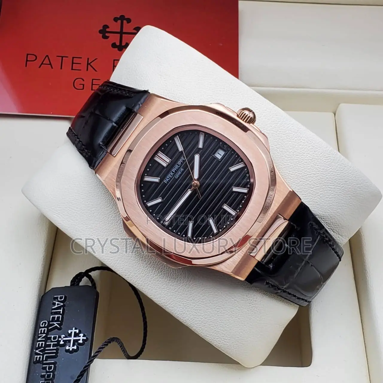 Patek Philippe Quality Luxury Men Genuine Leather Wristwatch