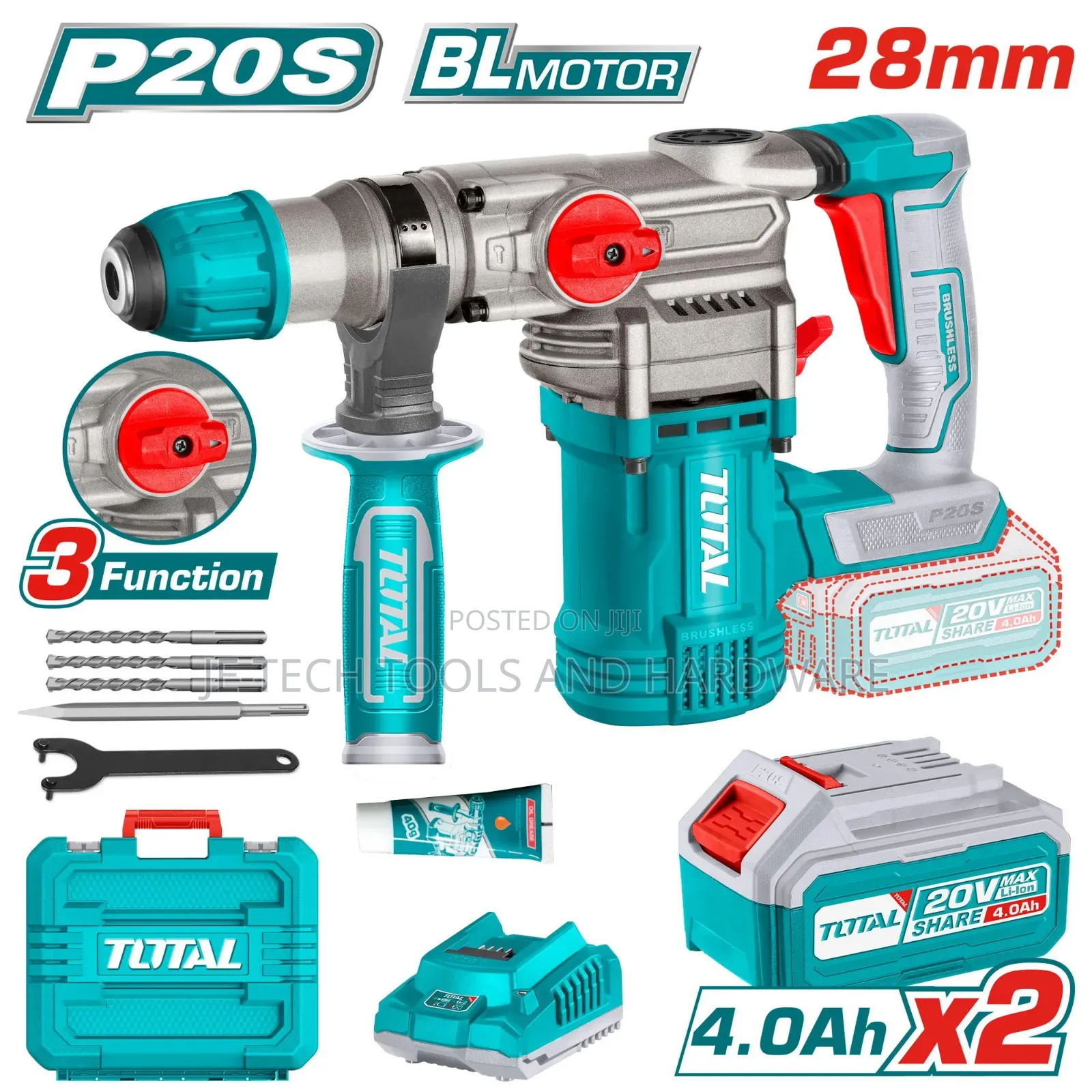 Trhli202882
Industrial 
Cordless Rotary Hammer 28mm 4.0ah