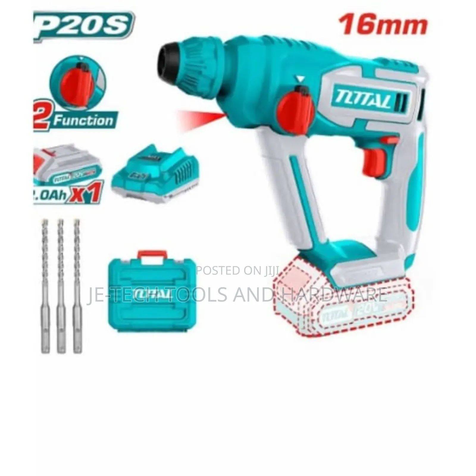 Total Cordless Rotary Hammer -16mm - 20V