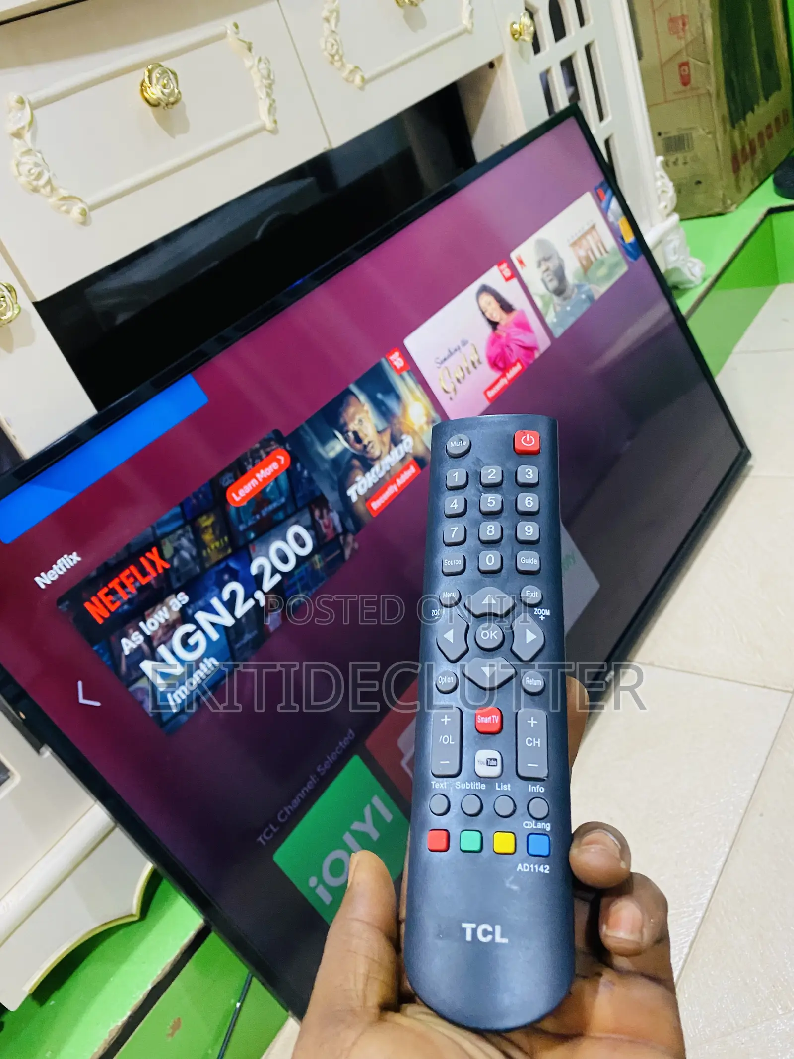 Neatly Used TCL 43” Android Smart Tv