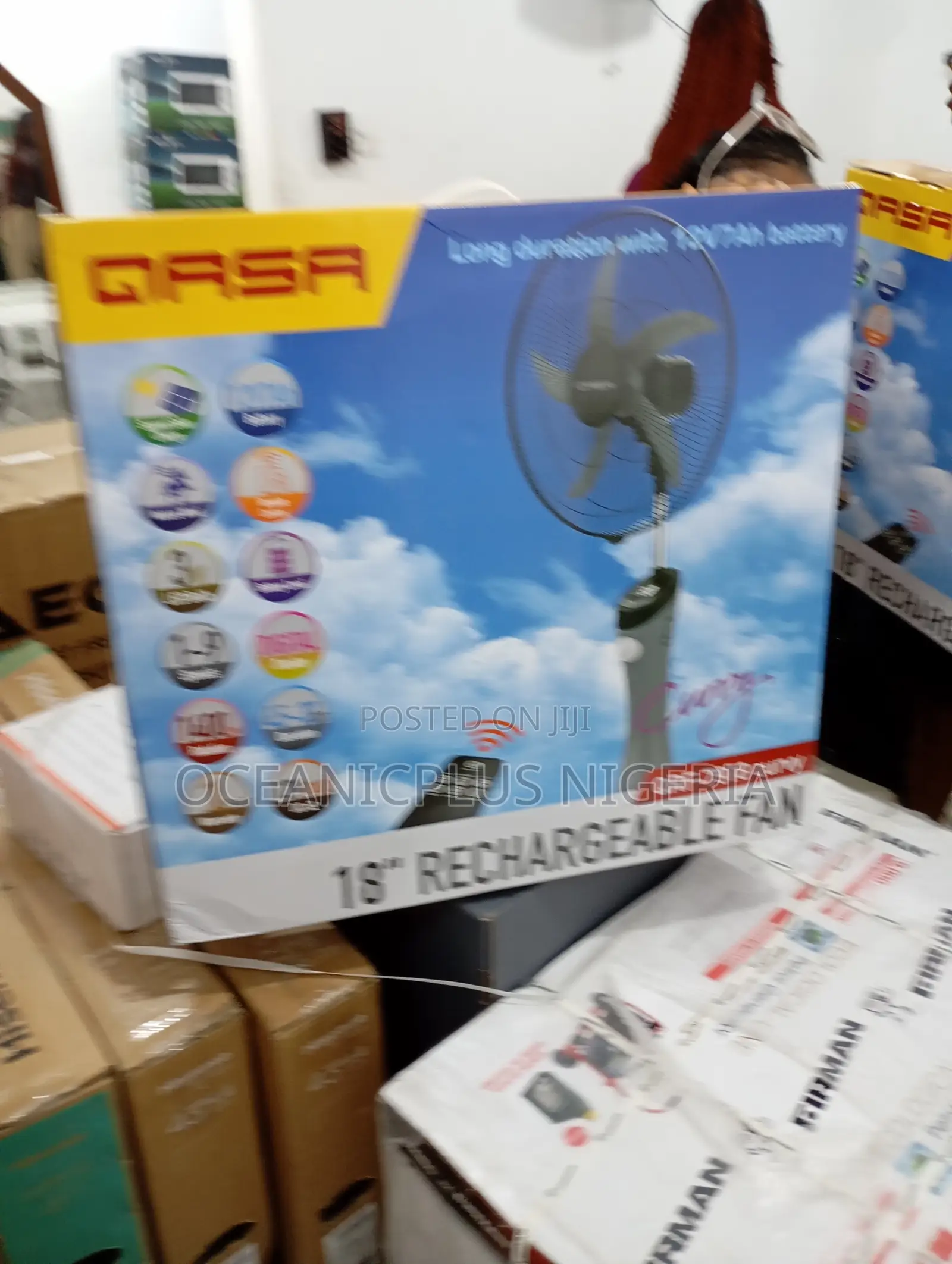 Portable QASA Rechargeable Standing Fan