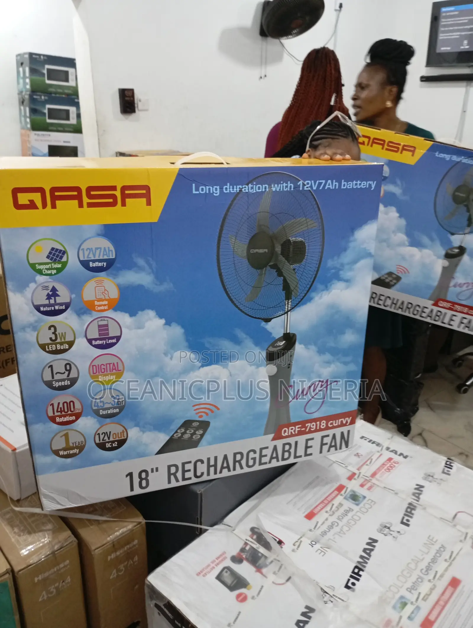 Top Quality-Qasa Rechargeable Standing Fan