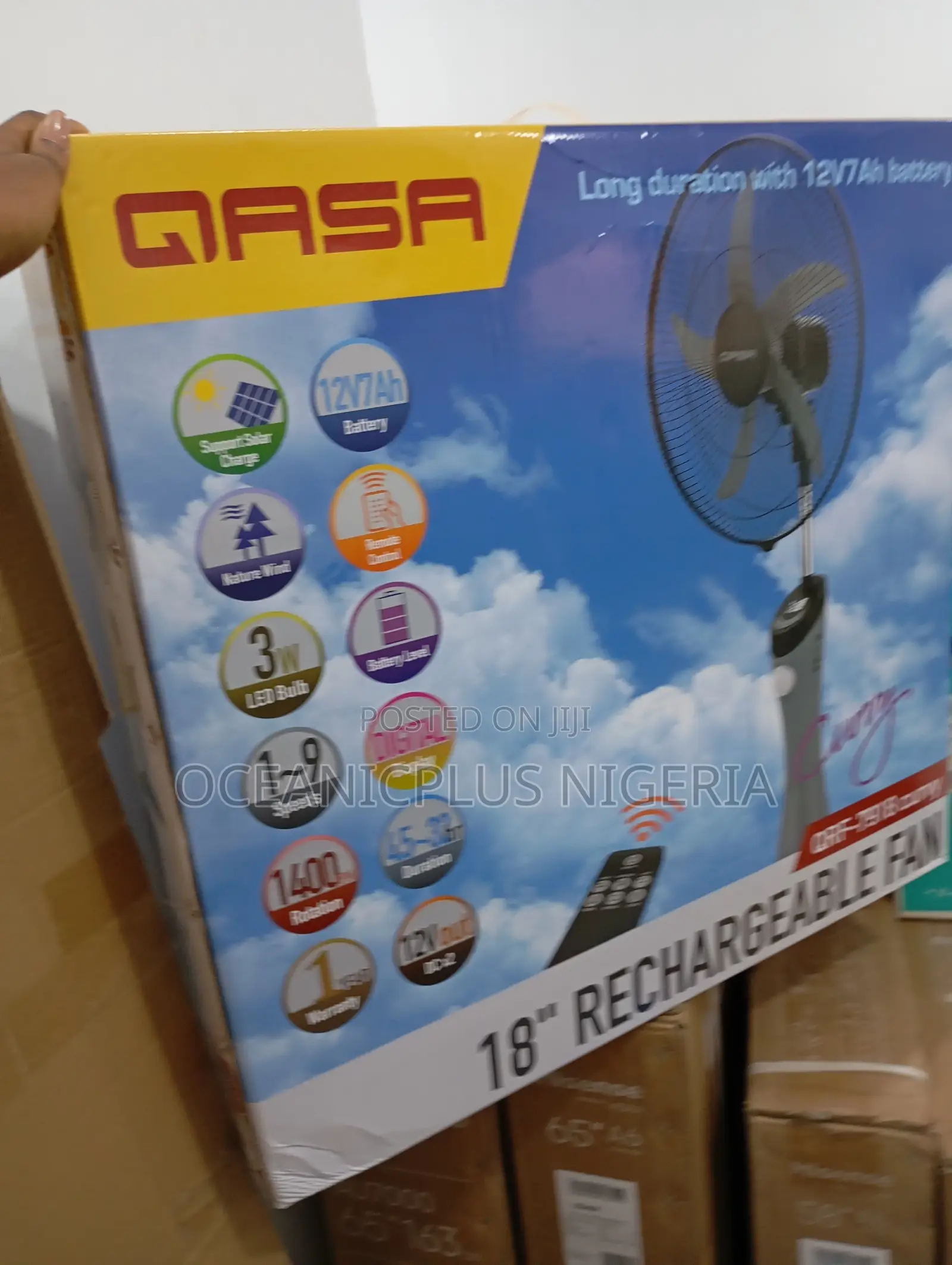 Efficient QASA Rechargeable Standing Fan