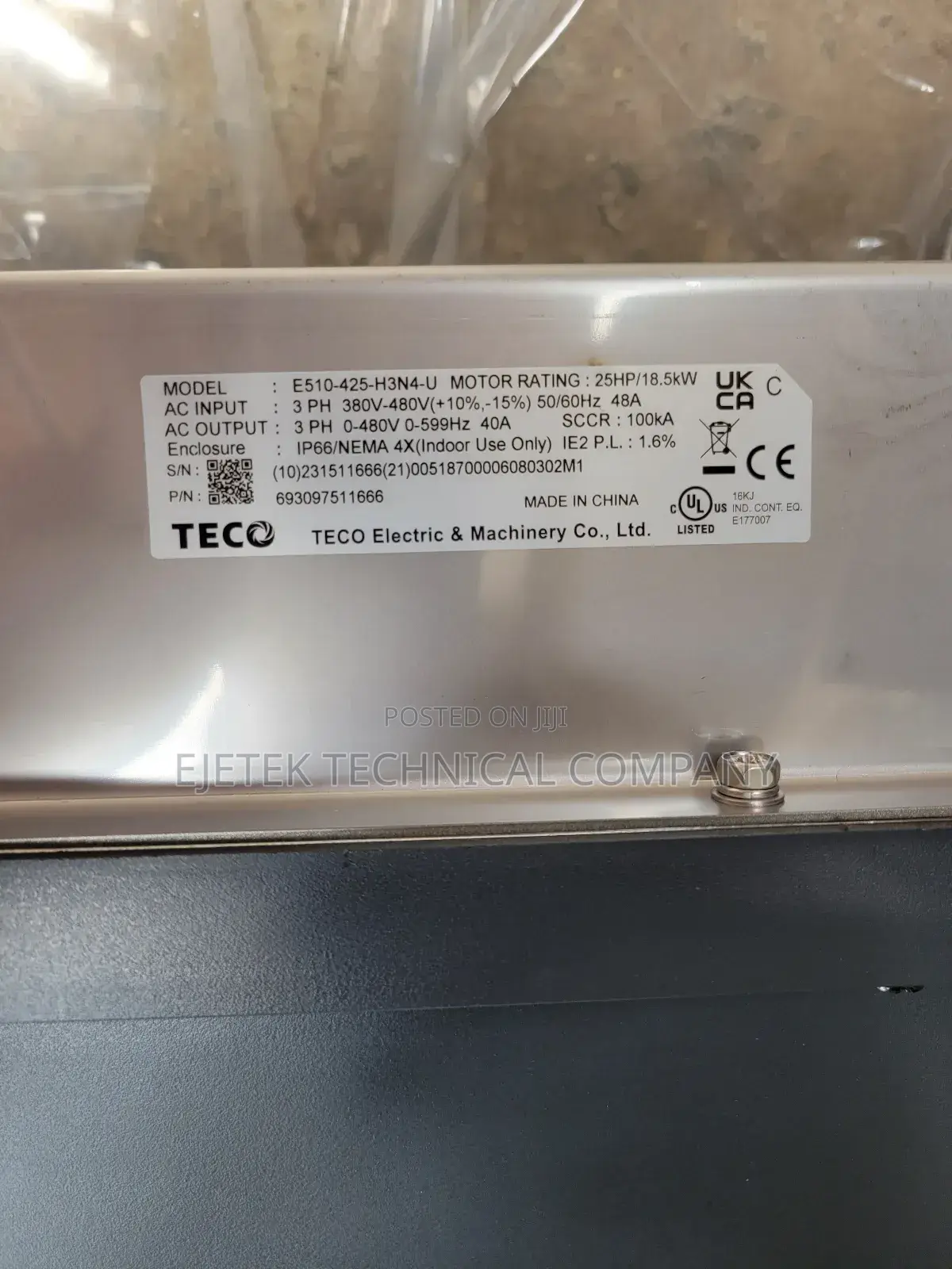 Teco Inverter Drive 18.5kw/25hp