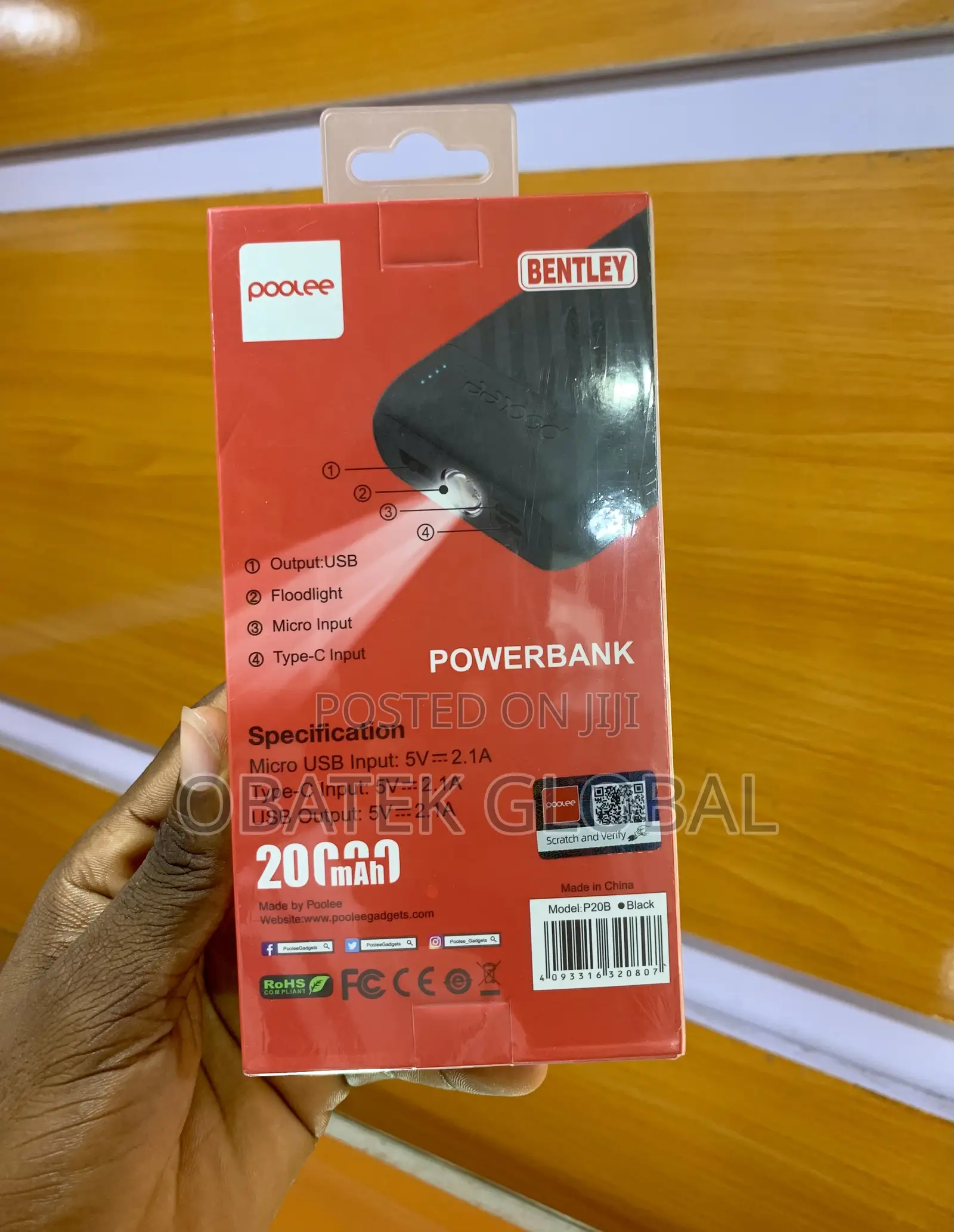 Poolee 20,000mah Bentley Powerbank