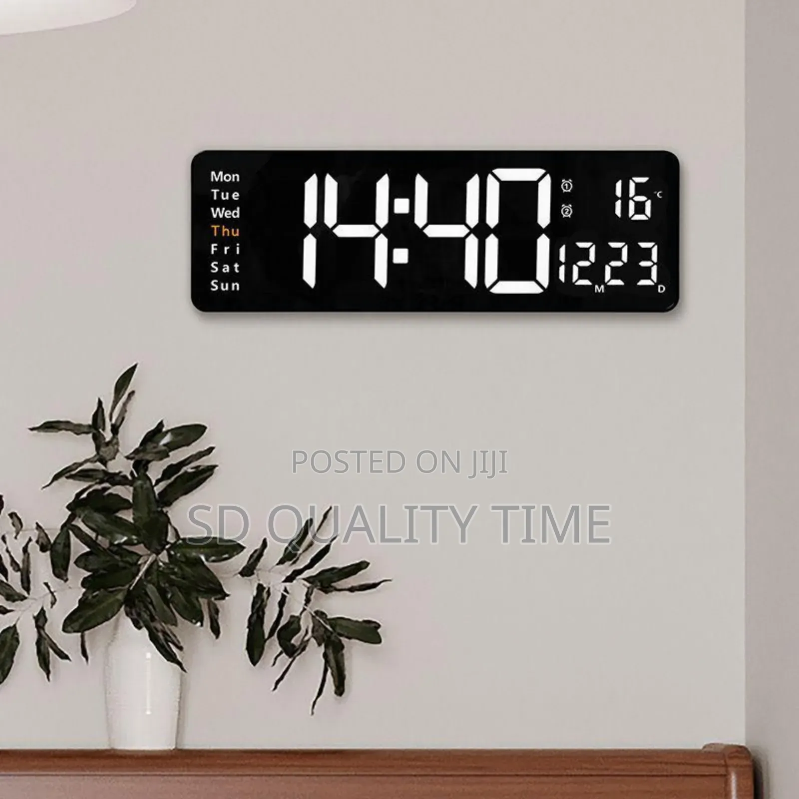 Led Digital Wall Clock Timer With Remote Control
