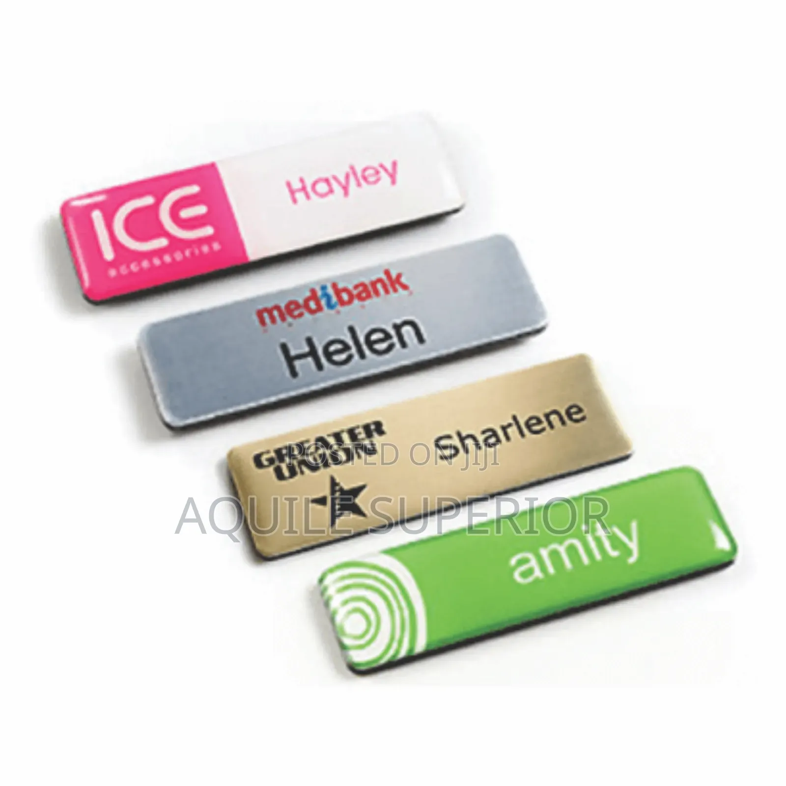 Staff Name Badge Printing - Dome Lapel Badges