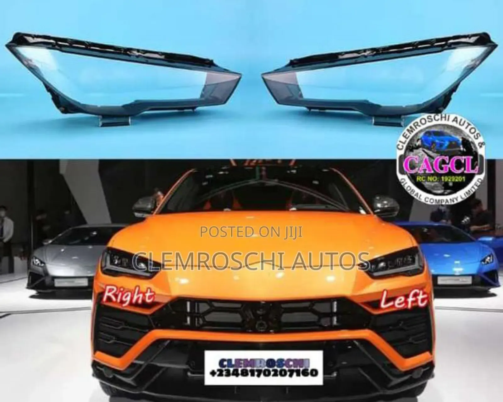 High Quality Certified Head Light Cover Lamborghini Urus 019