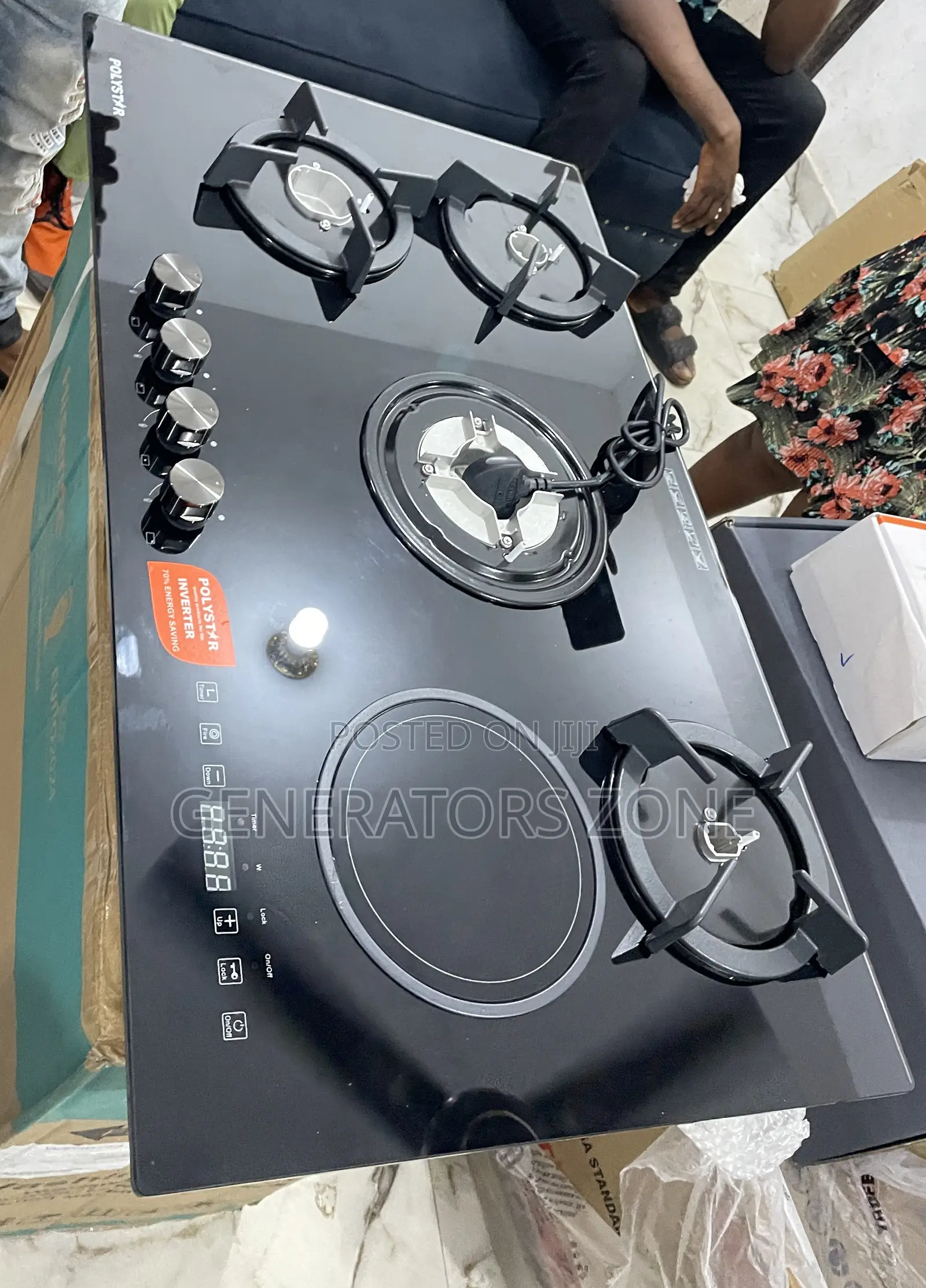 1 X 55mm Auxiliary Burner 1.0kw "Polystar Inverter Cooker"