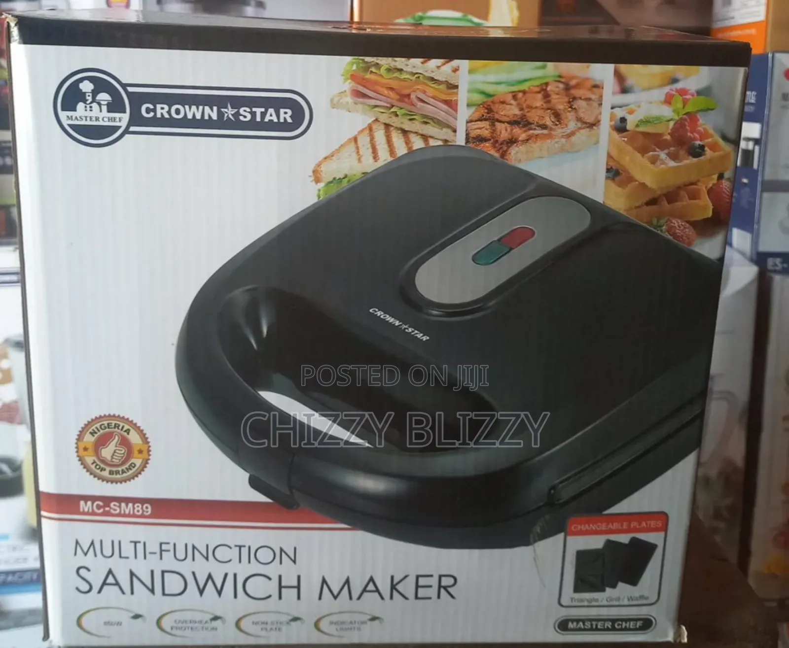 MASTERCHEF Sandwich Maker 3 in 1 Toaster/Waffle/Grill