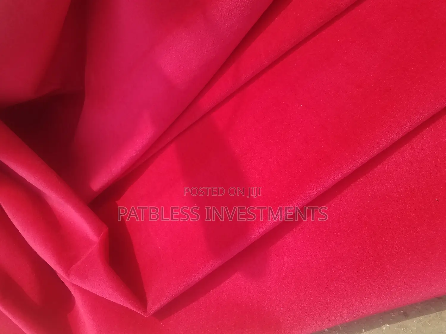 Plain Red Rug Ambassador, #8000 Per SQM