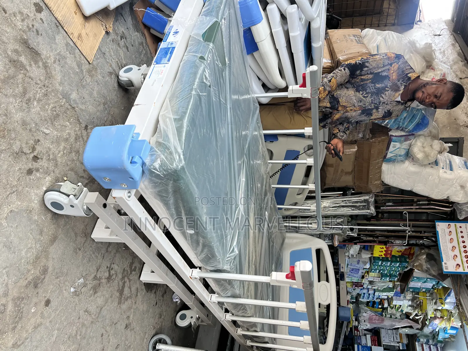 Electric 3 Crank Bed With Mattress