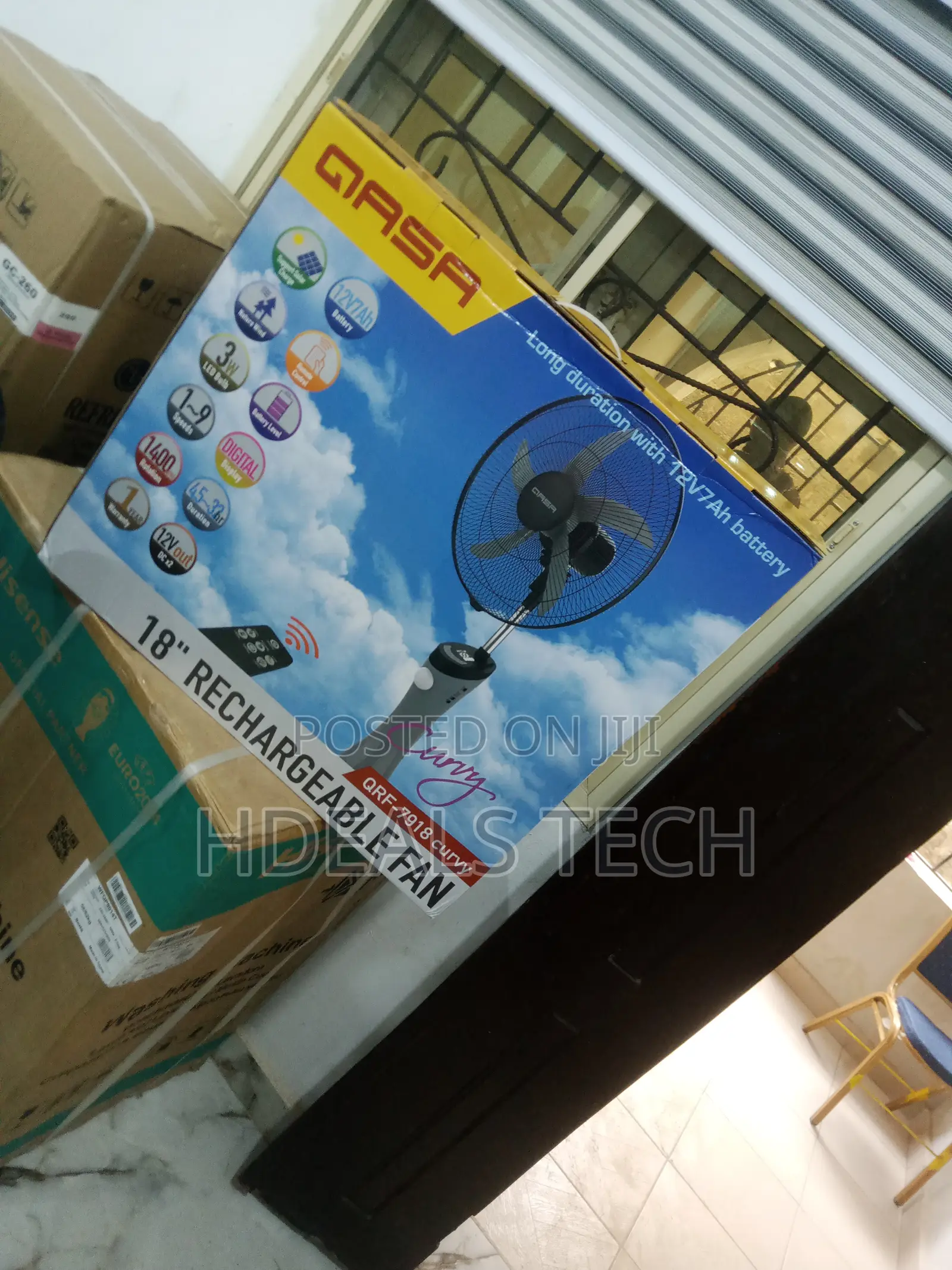 QASA 18′′ Rechargeable Fan – QRF-7918 Curvy