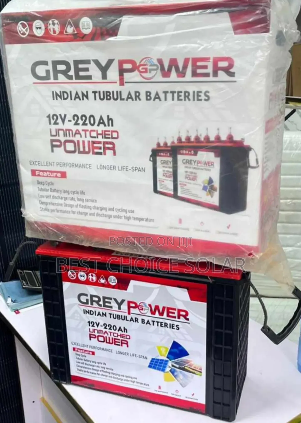 220ah 12v Grey Power Tubular Battery