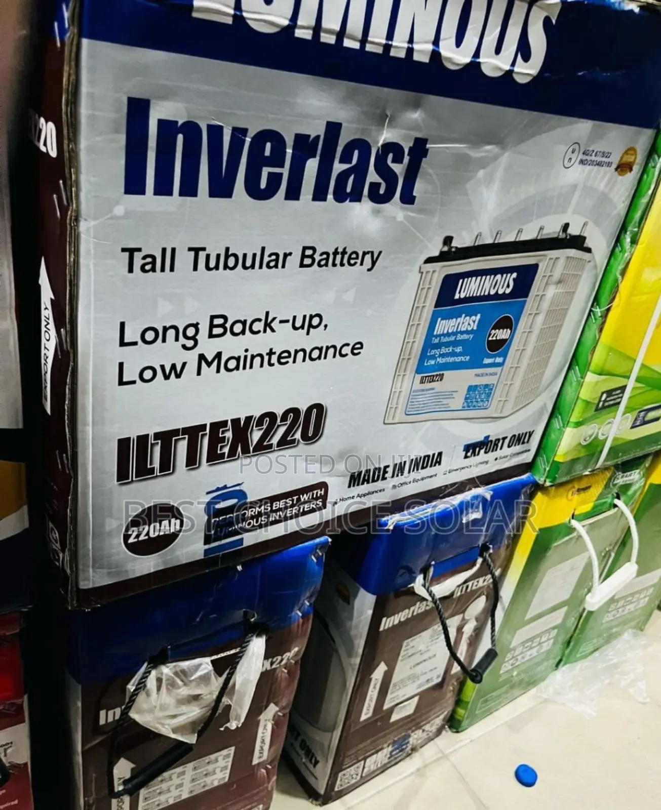 220ah 12v Luminous Tubular Battery