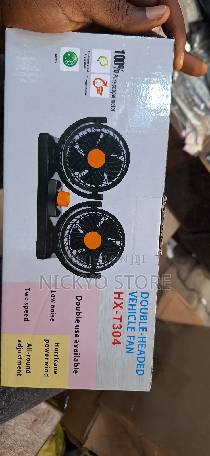 Double Head Car Fan Auto Cooling Fan