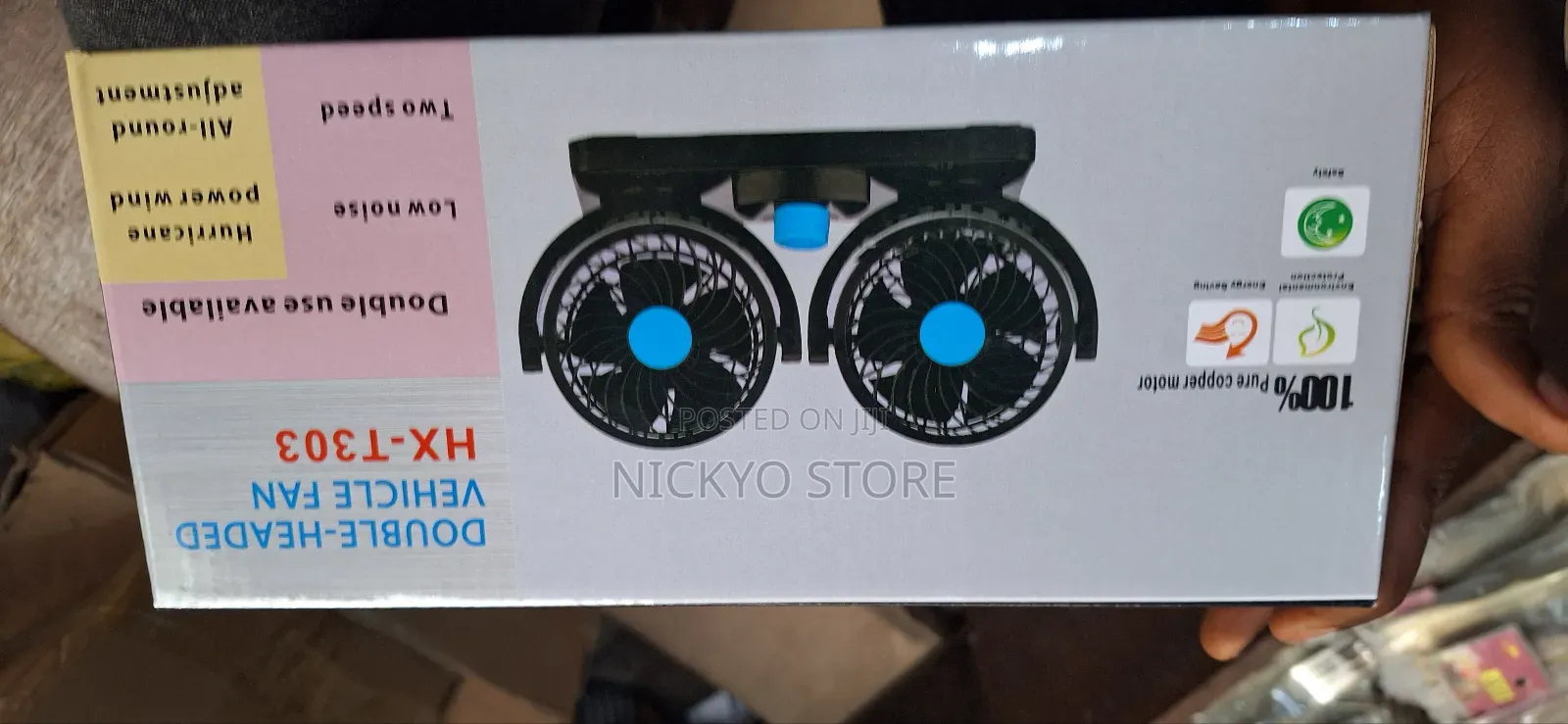 Double Head Car Fan Auto Cooling Fan