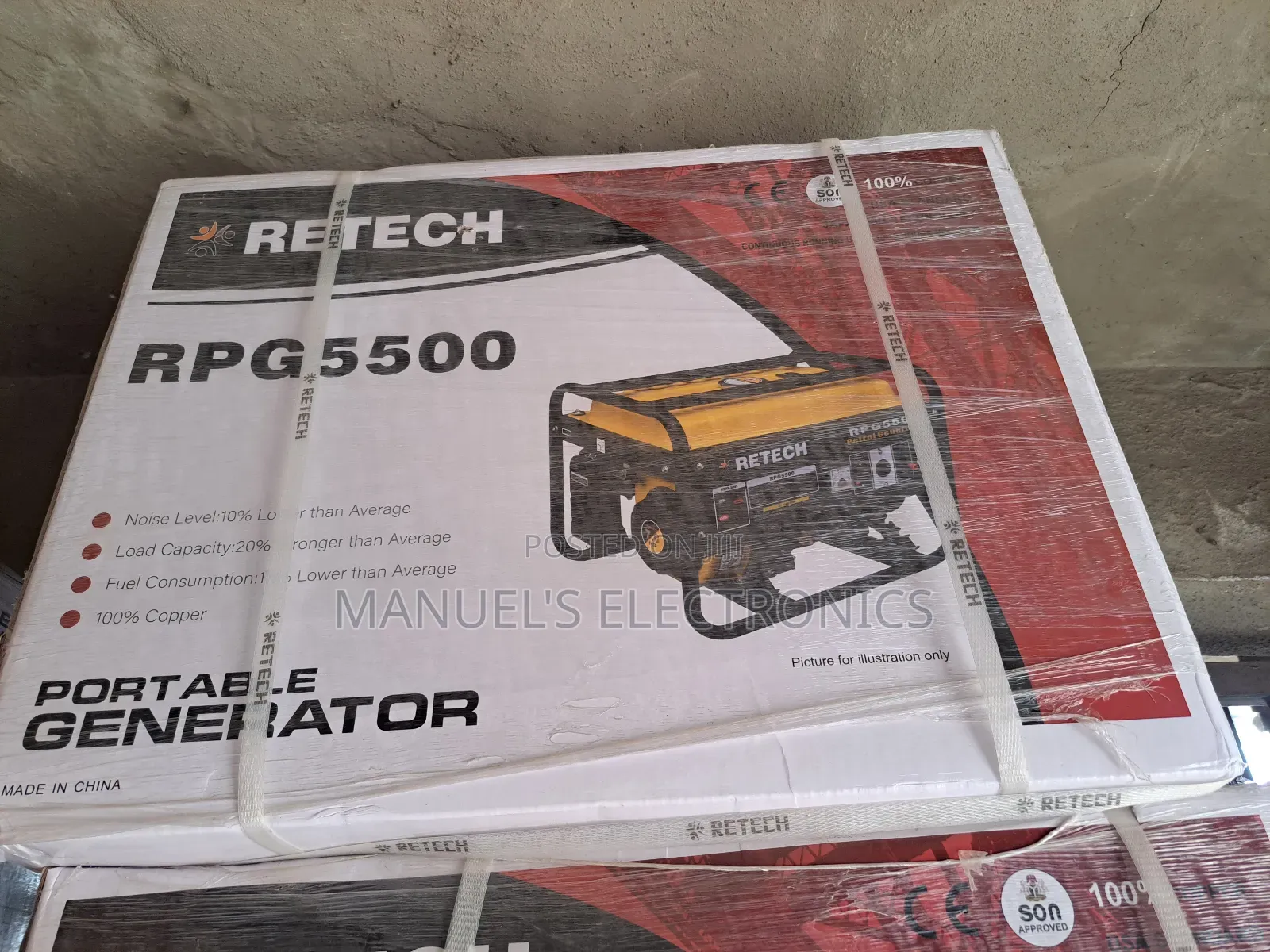 []Retech Petrol Generator Manuel Start 100% Copper Coil 3.
