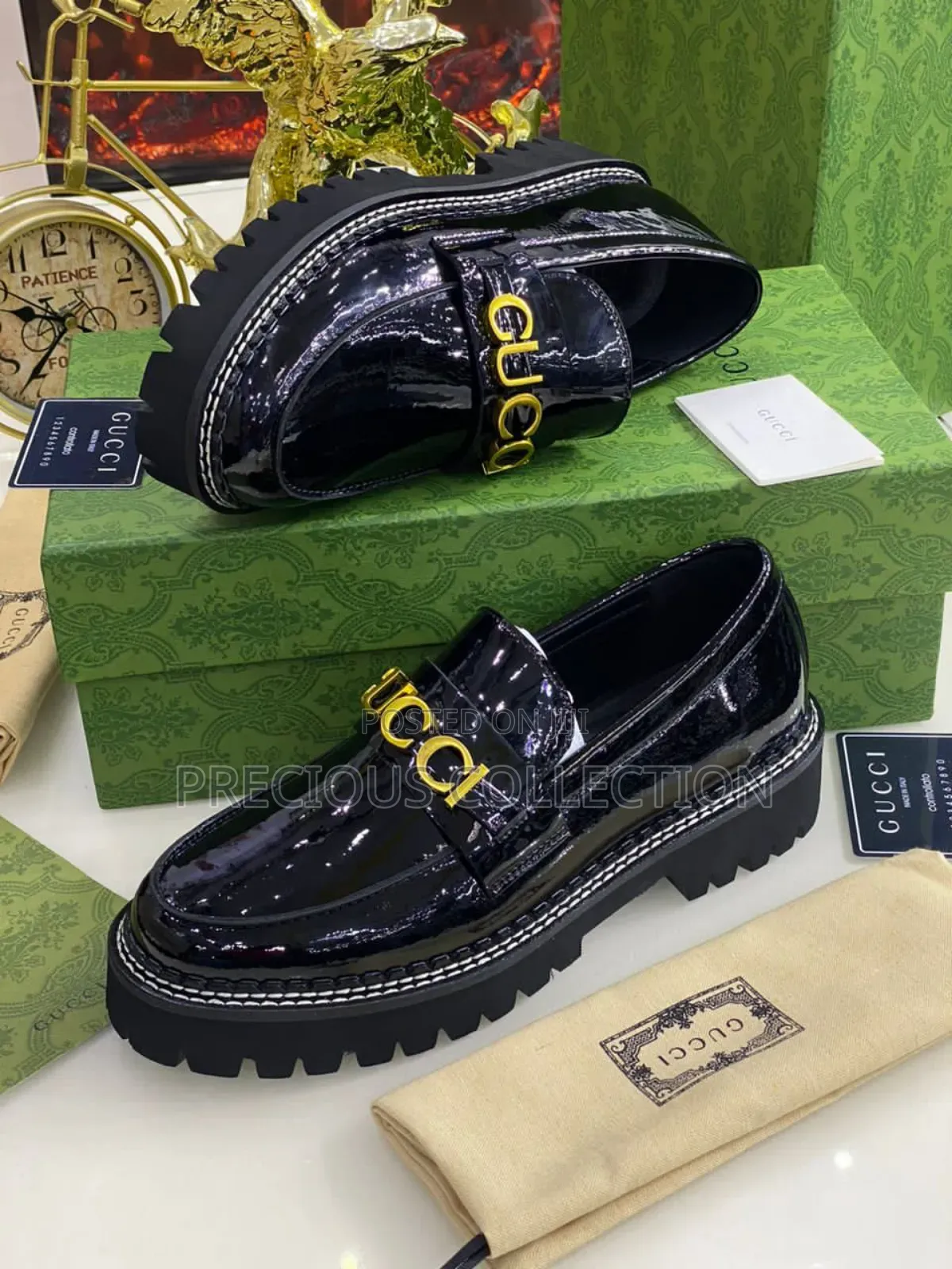 Men's Gucci Glossy Leather Shoe