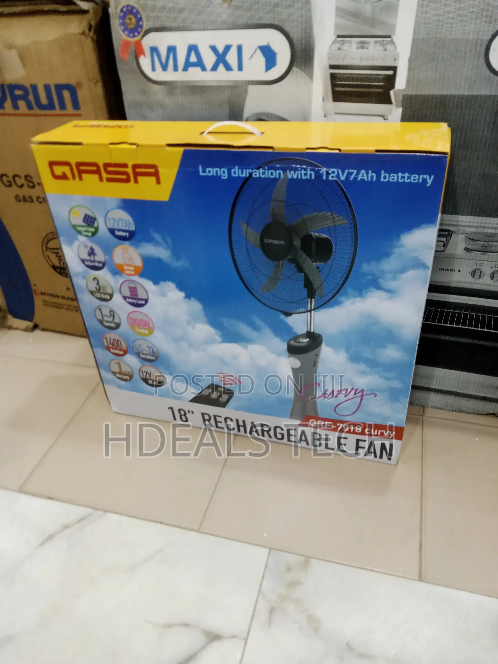Friendly QRF- 7918 QASA Rechargeable 18'' Fan