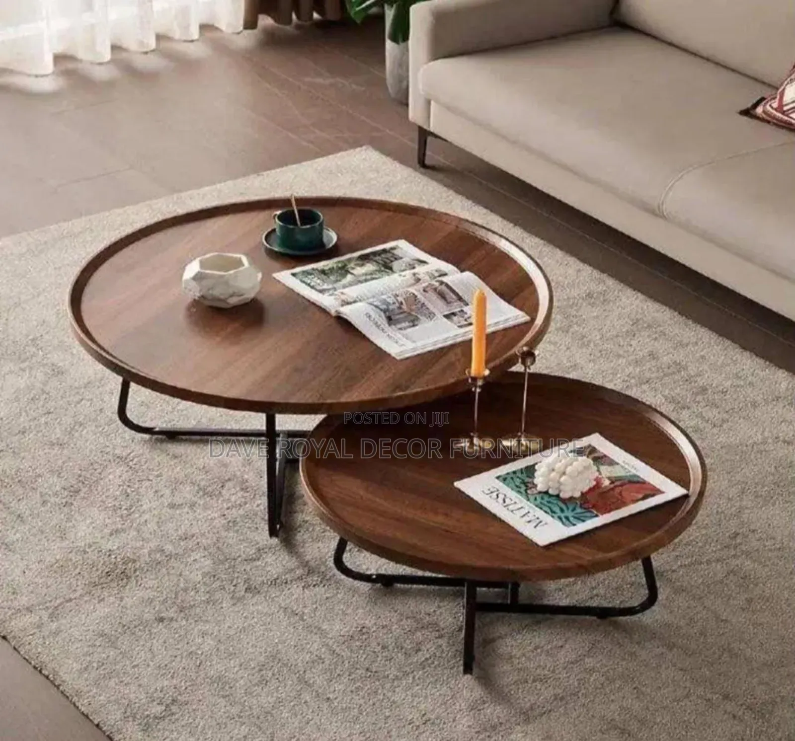 Quality Brown Color Wood Top Center Table.