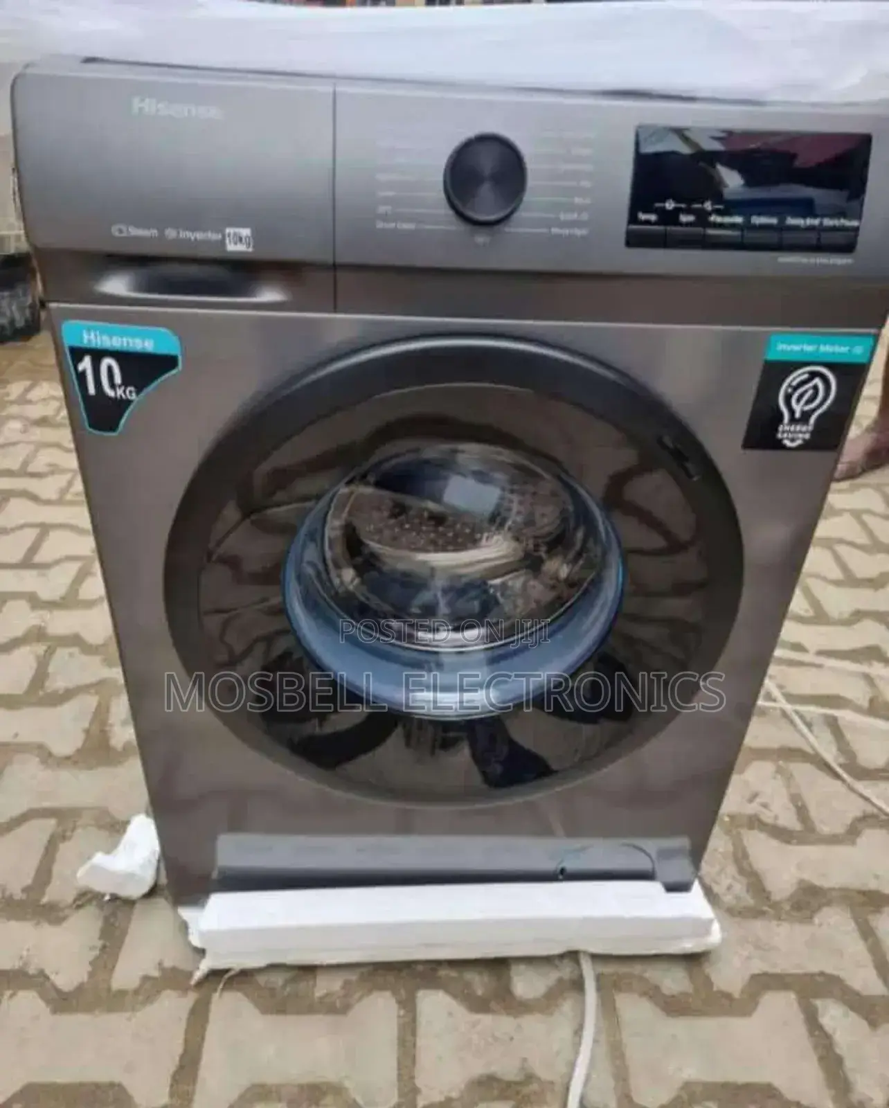 10kg Hisense Frontload Washing Machine Silver