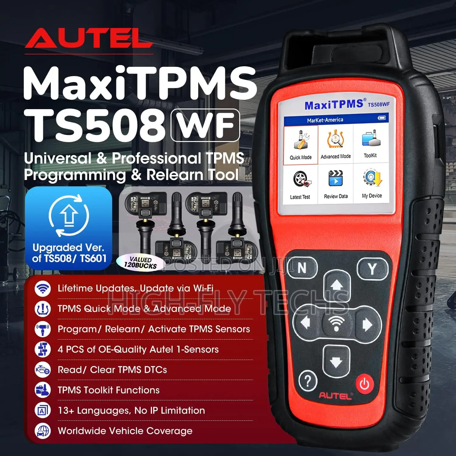 Autel Maxitpms Ts508wf Advanced TPMS Service Tool