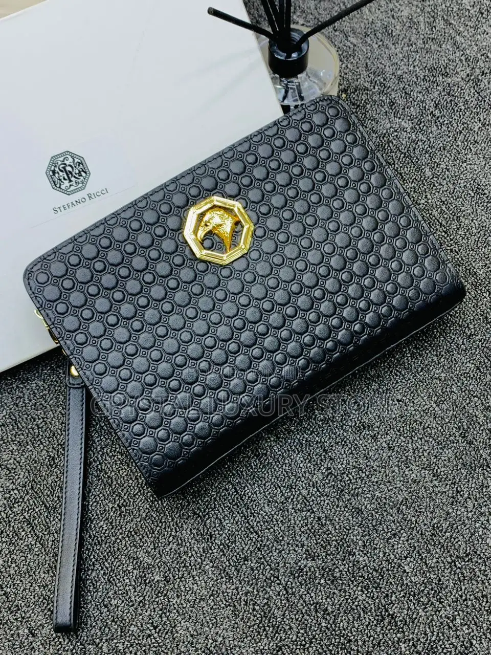 Versace Quality Luxury Men Genuine Leather Purse