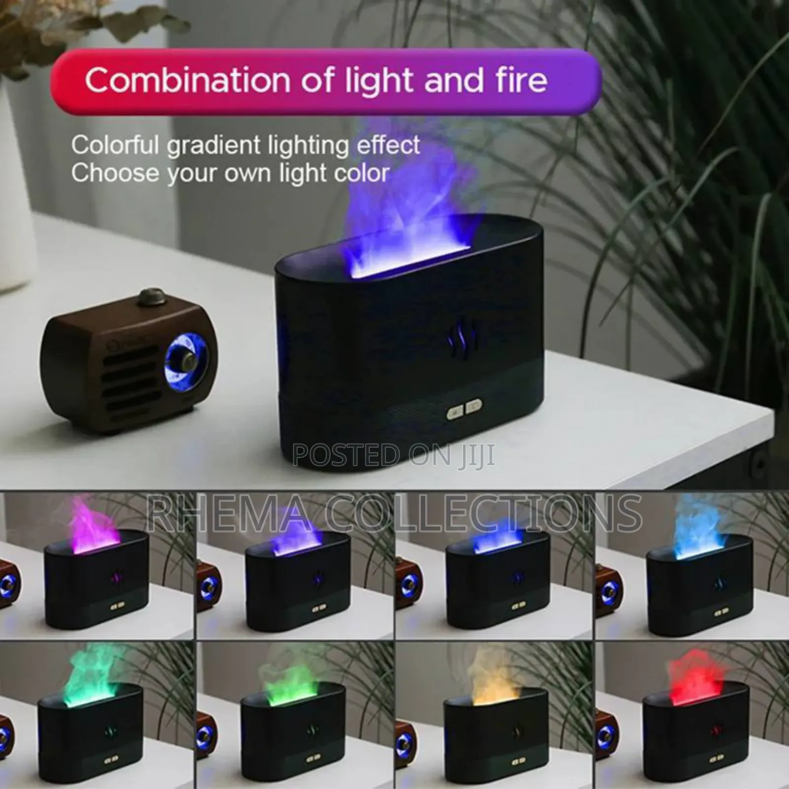 Flame Air Aroma Diffuser/Humidifier for Home, Office, Yoga