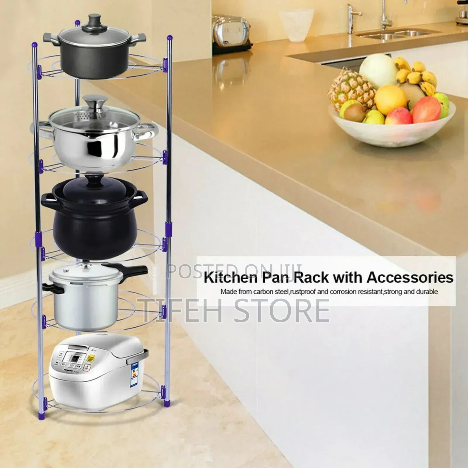 5 Tiers Pot Rack