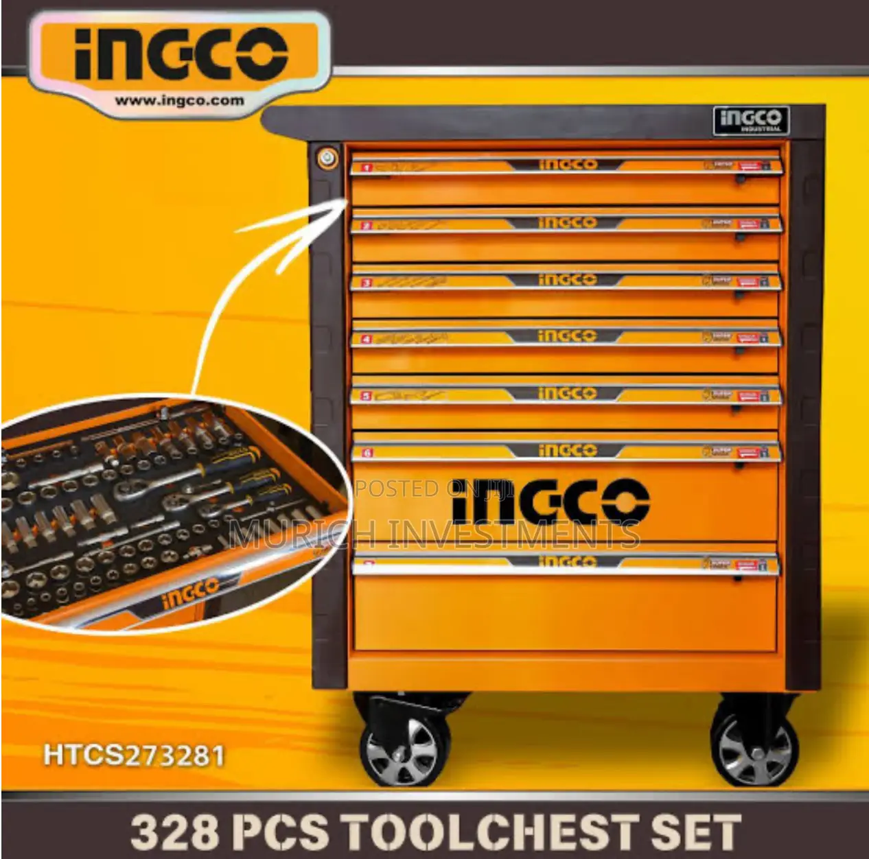 Ingco 328 Piece Tool Chest Set