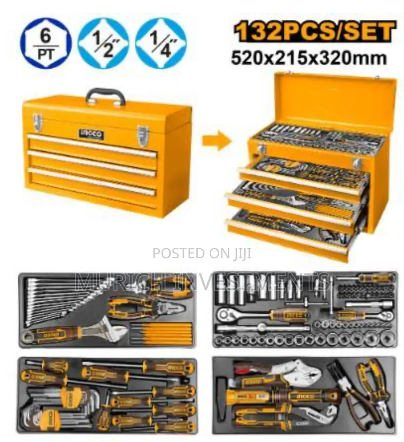 Ingco 132 Piece Tool Chest Set