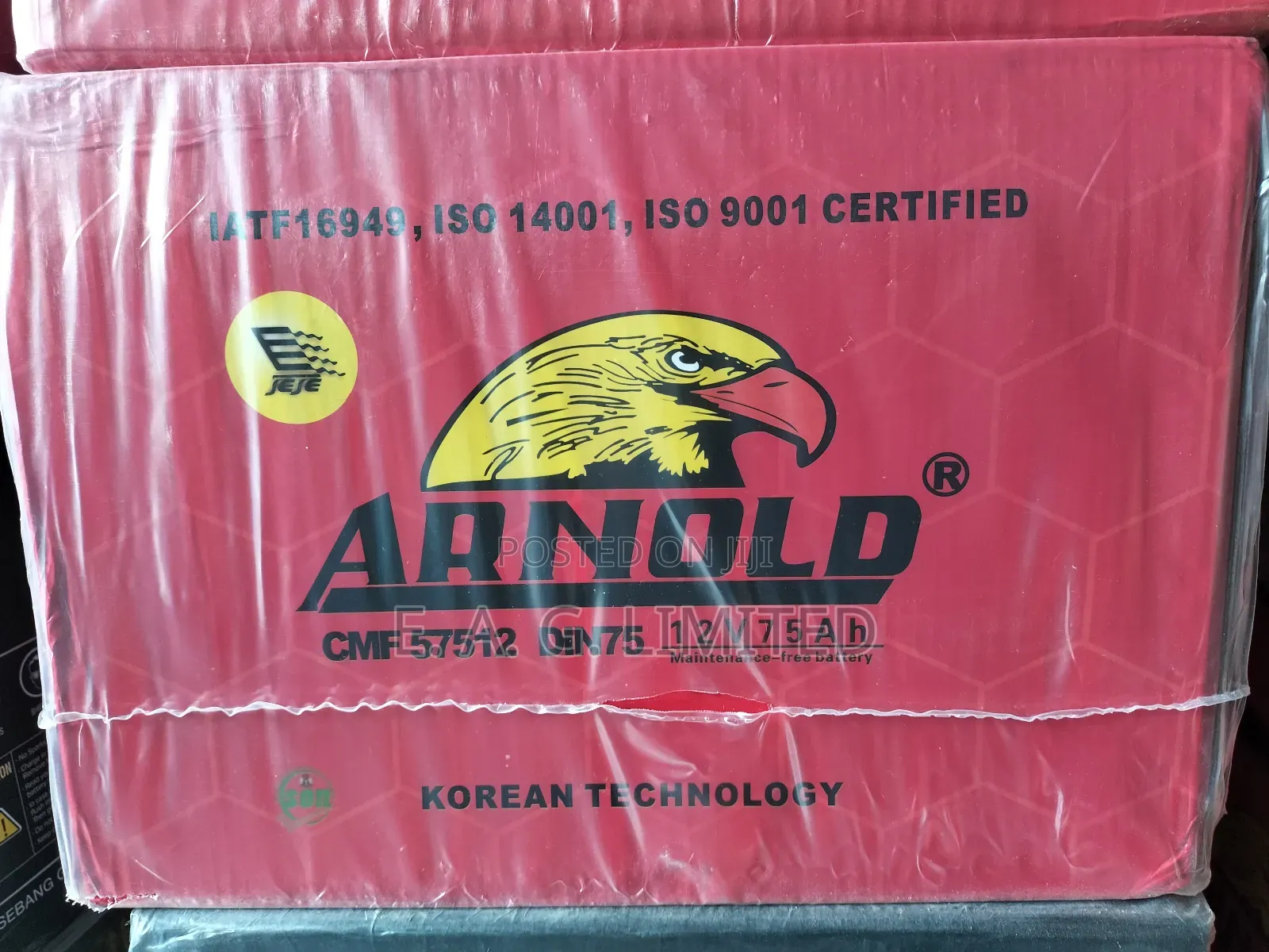 Arnold Car Battery 12v 75ah