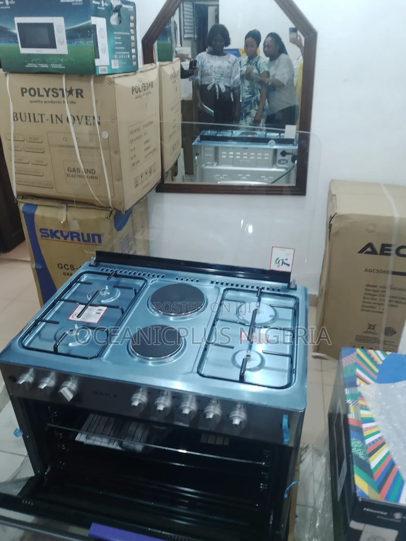 Stand by 4gasburner/2electric Cooker Maxi