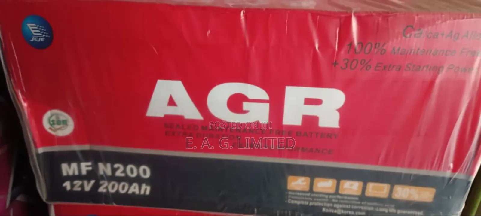 Agr Battery Mf N200 12V 200ah