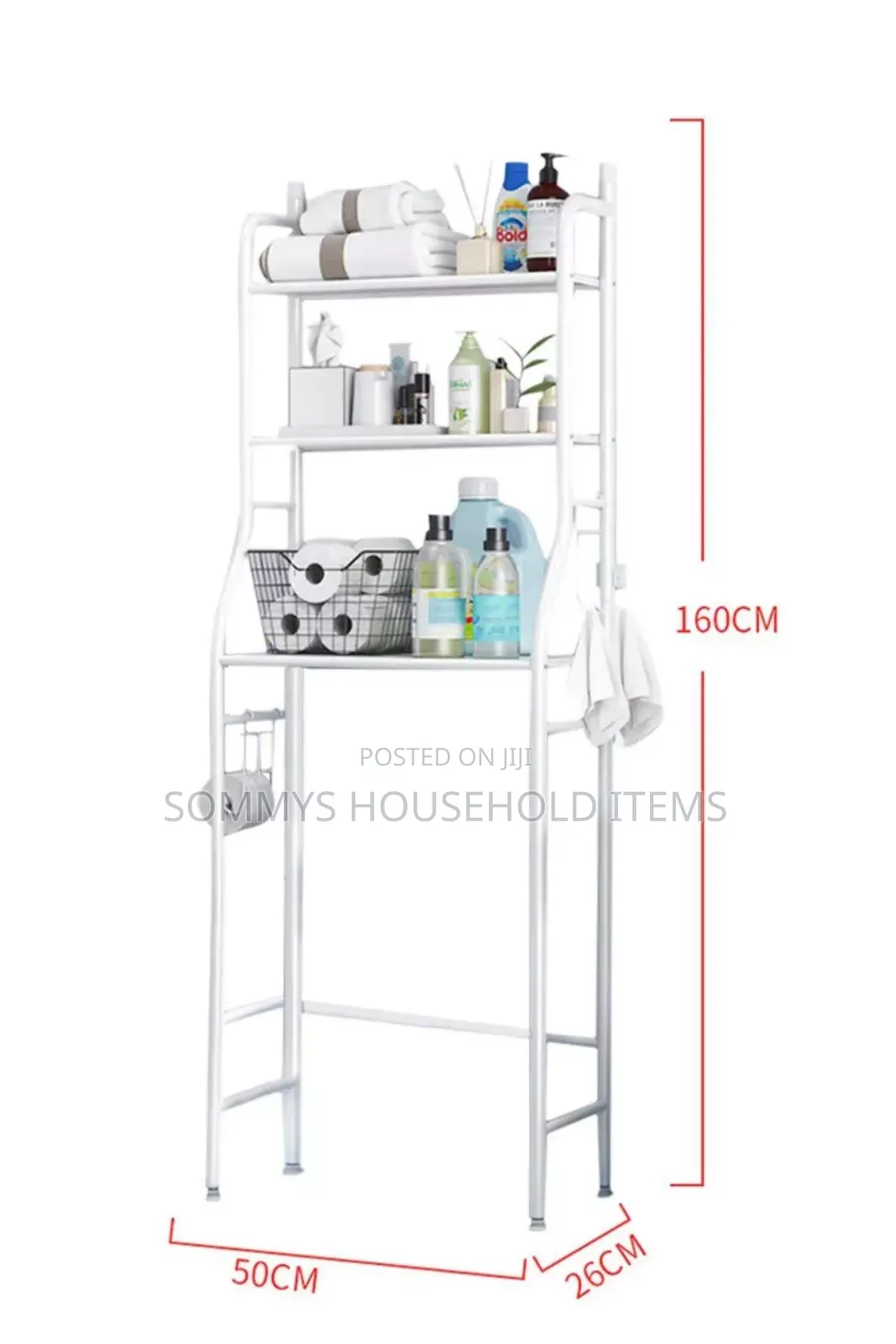 White Bathroom Toilet Rack