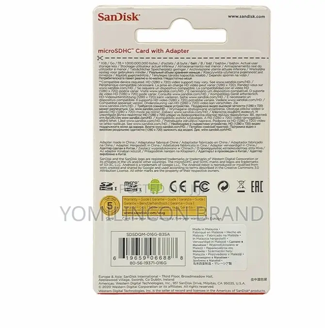 Sandisk Microsdhc Card 16gb