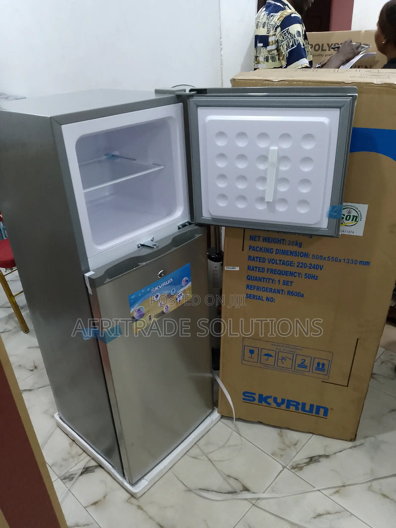 Skyrun 138 Liters Spacious Double Door Fridge