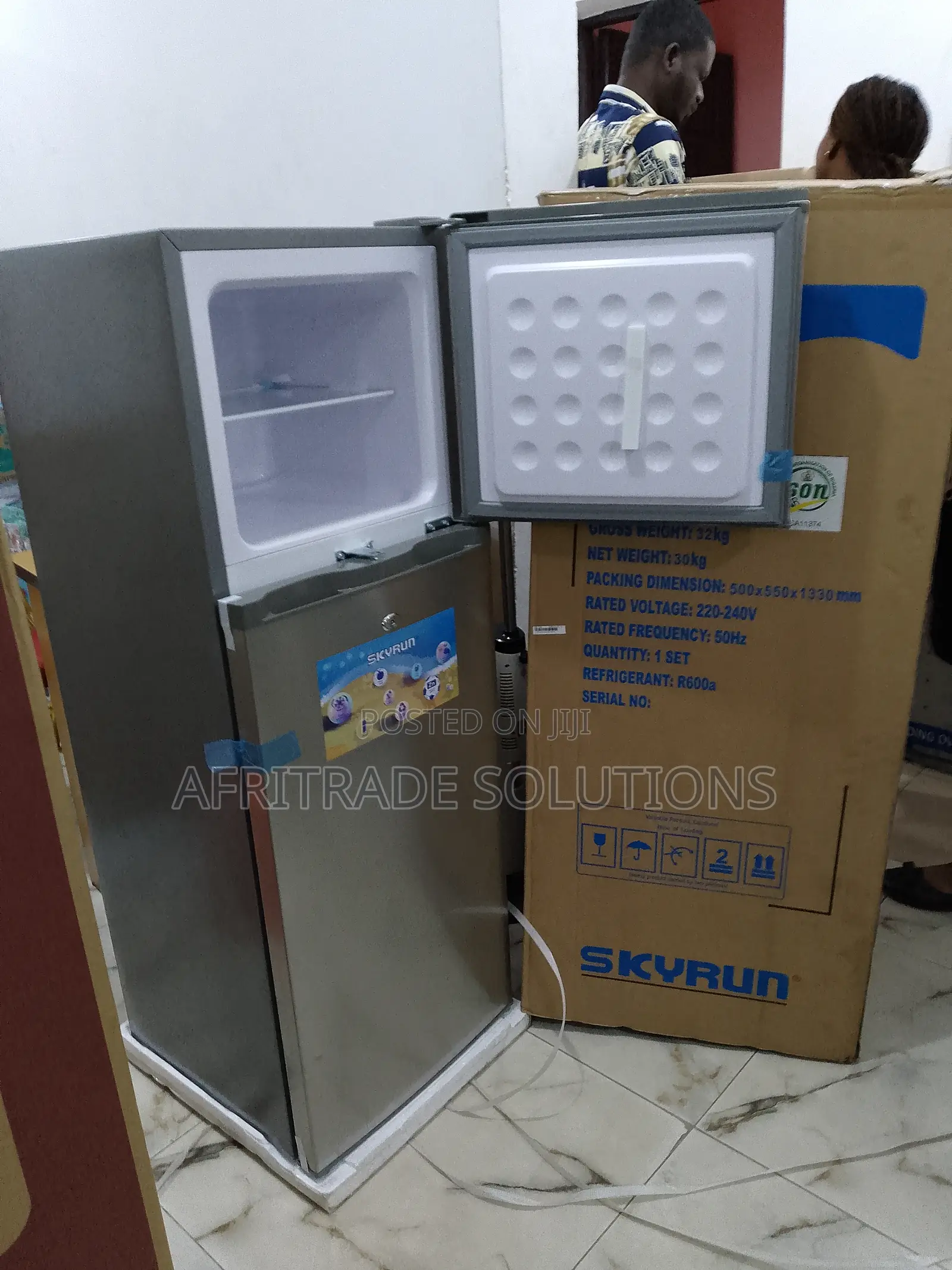 Skyrun 138 Liters Double Door Fridge- Cost Effective