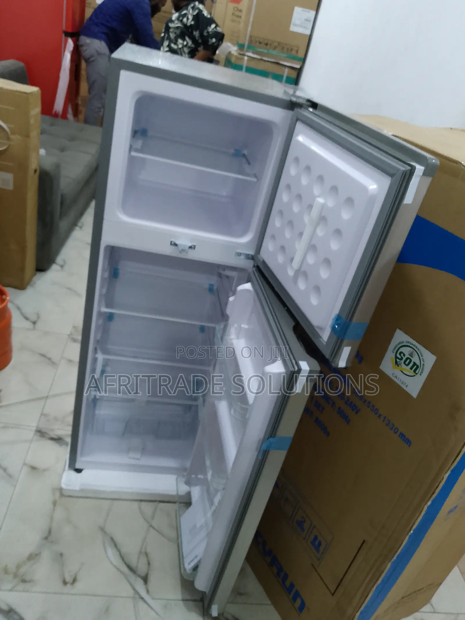 Skyrun 138 Liters Double Door Fridge- Fine Exterior