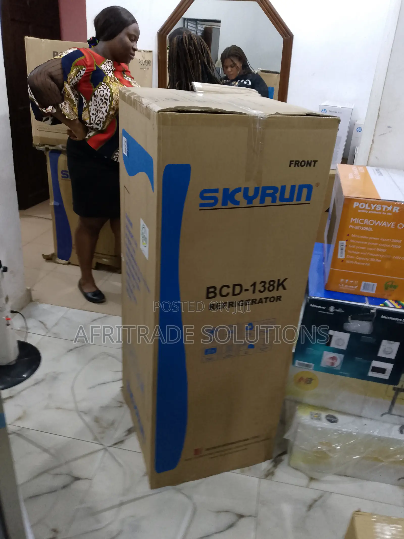 Skyrun 138 Liters Double Door Fridge- Low Noise