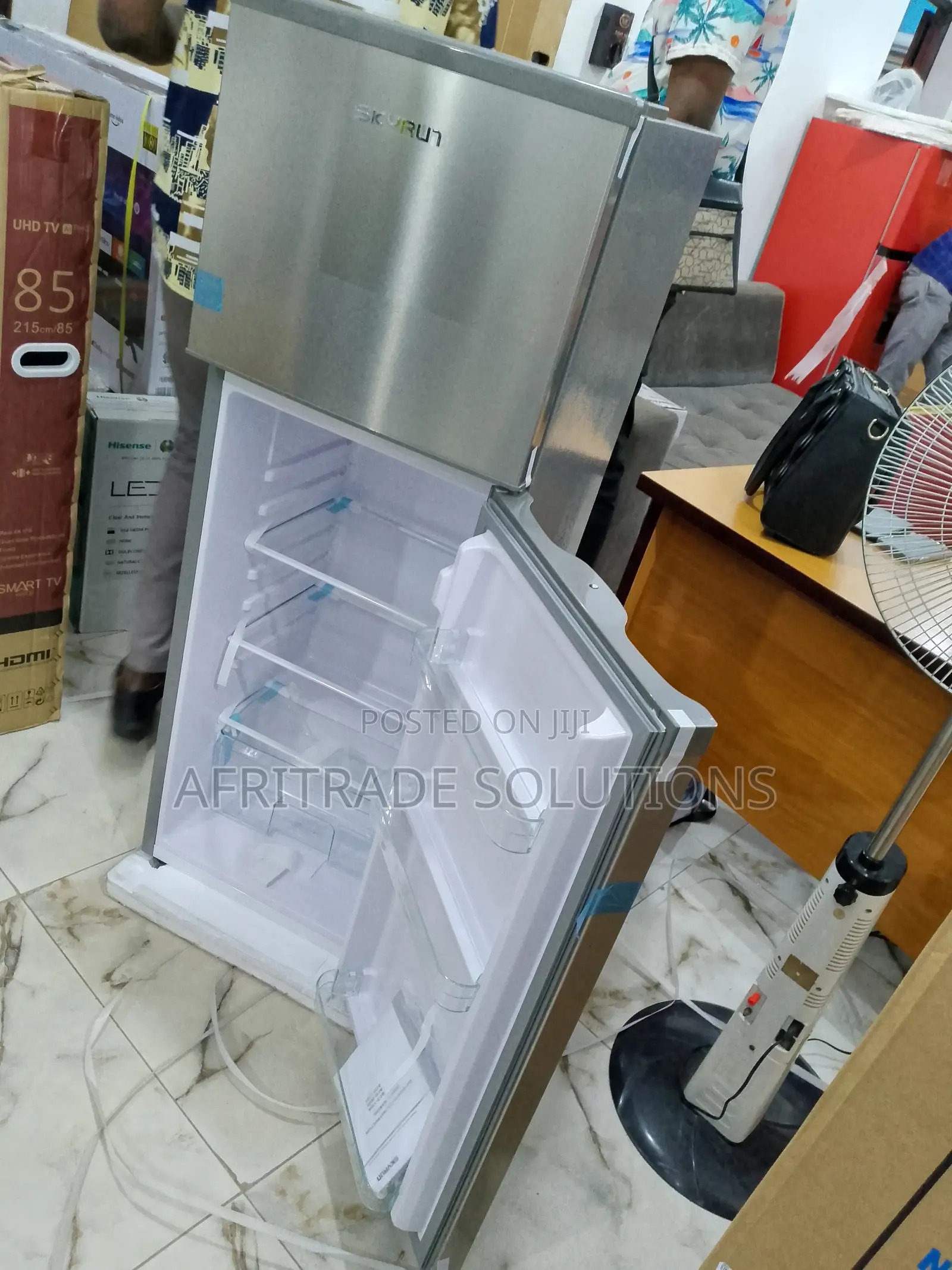 Skyrun 138 Liters Double Door Fridge- Adjustable Feet