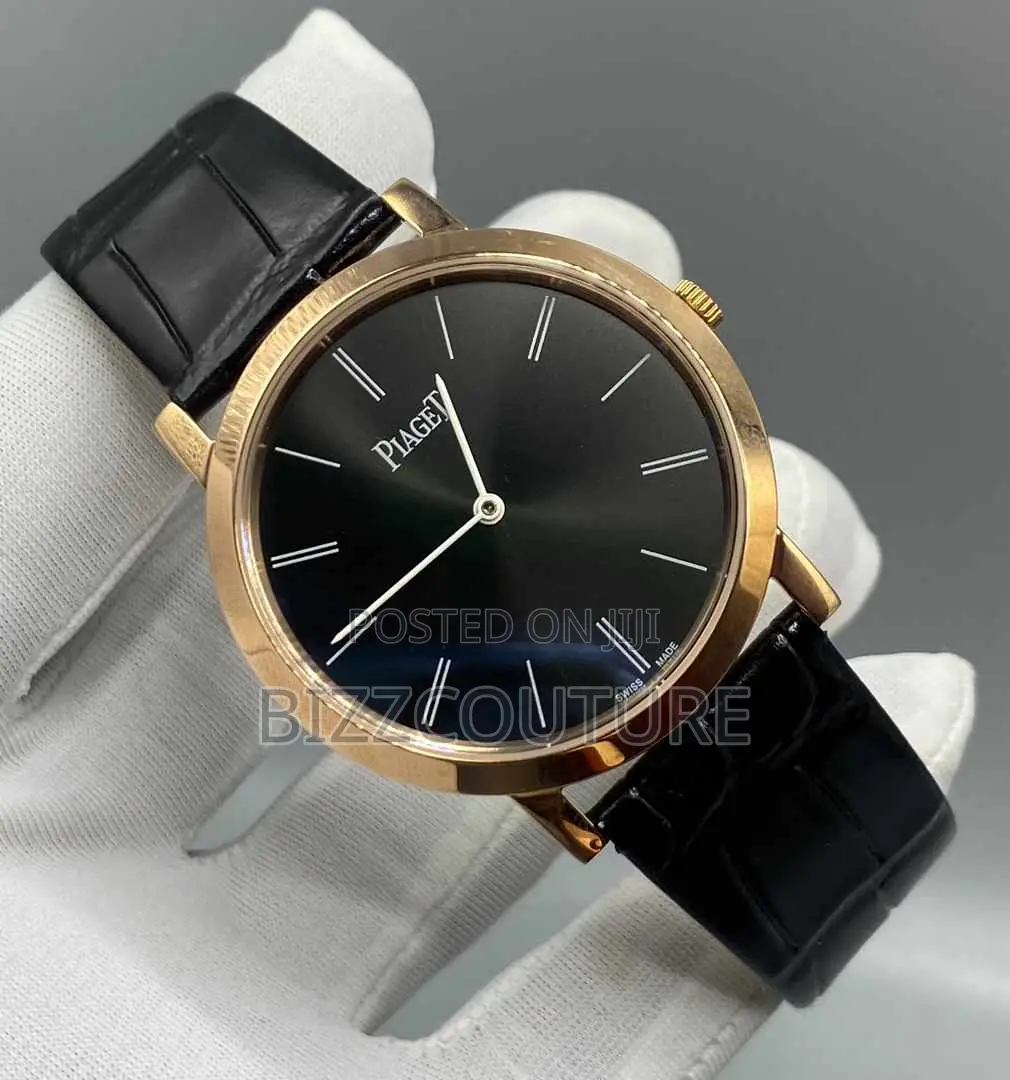 Original Audemars Piquet Black Leather Strap Watch in Store